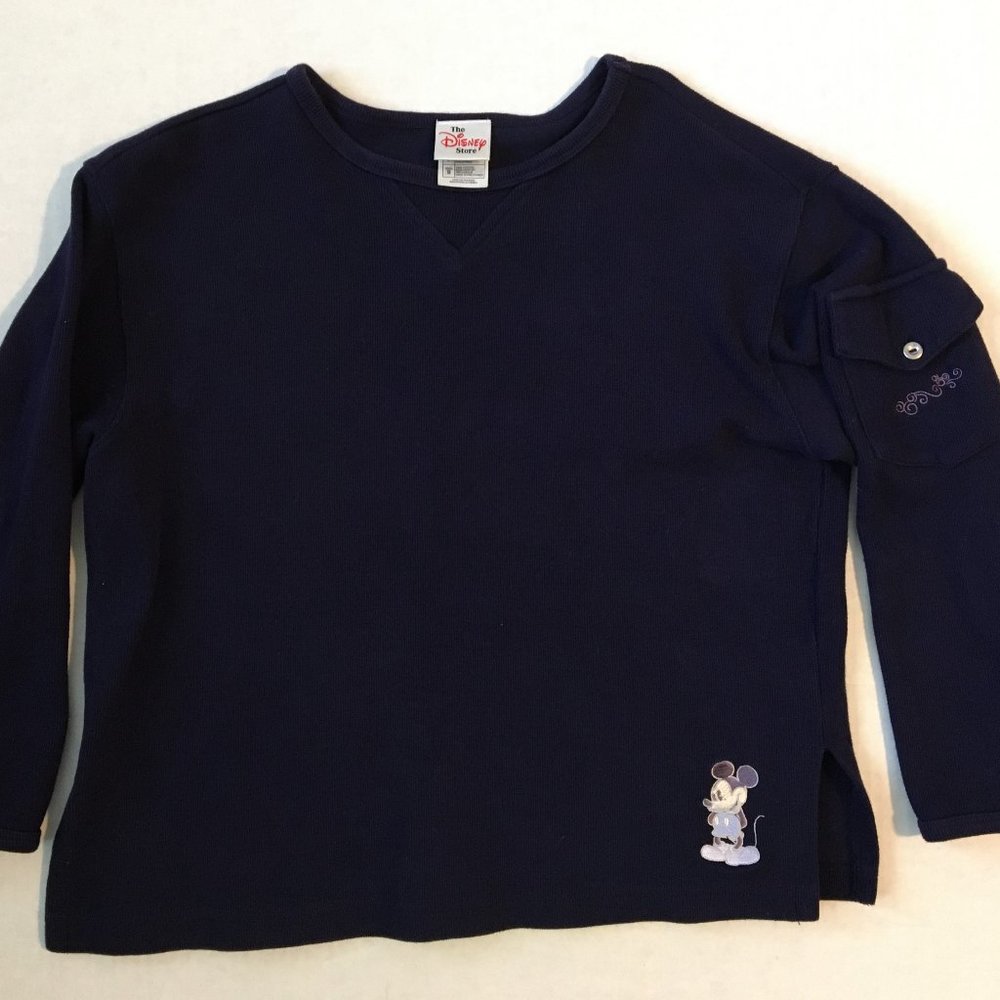 Mickey Mouse Disney Sweater Cute Blue S Excellent